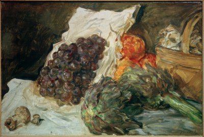 Still Life with Grapes and Artichokes by Max Slevogt